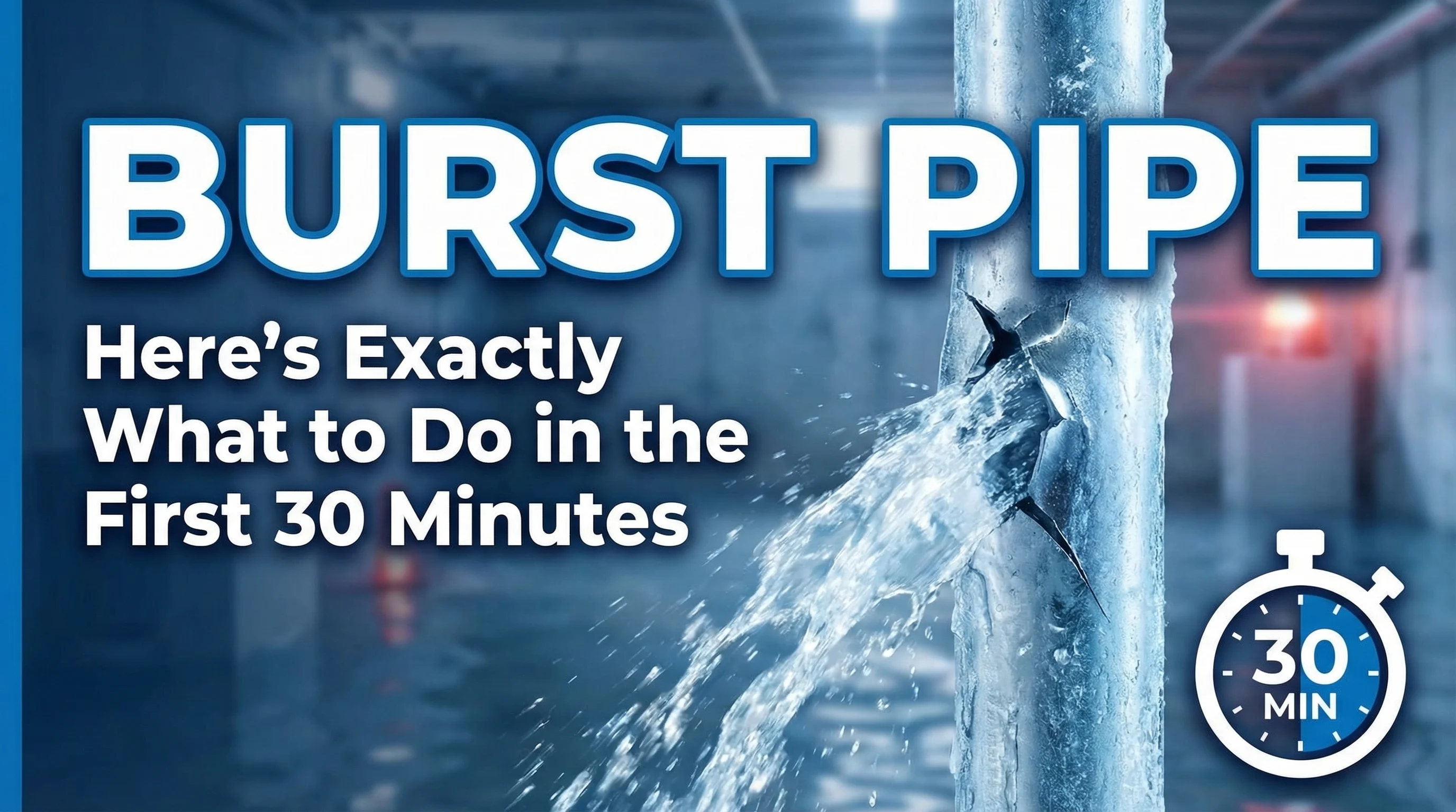 Burst Pipe? Here's Exactly What to Do in the First 30 Minutes