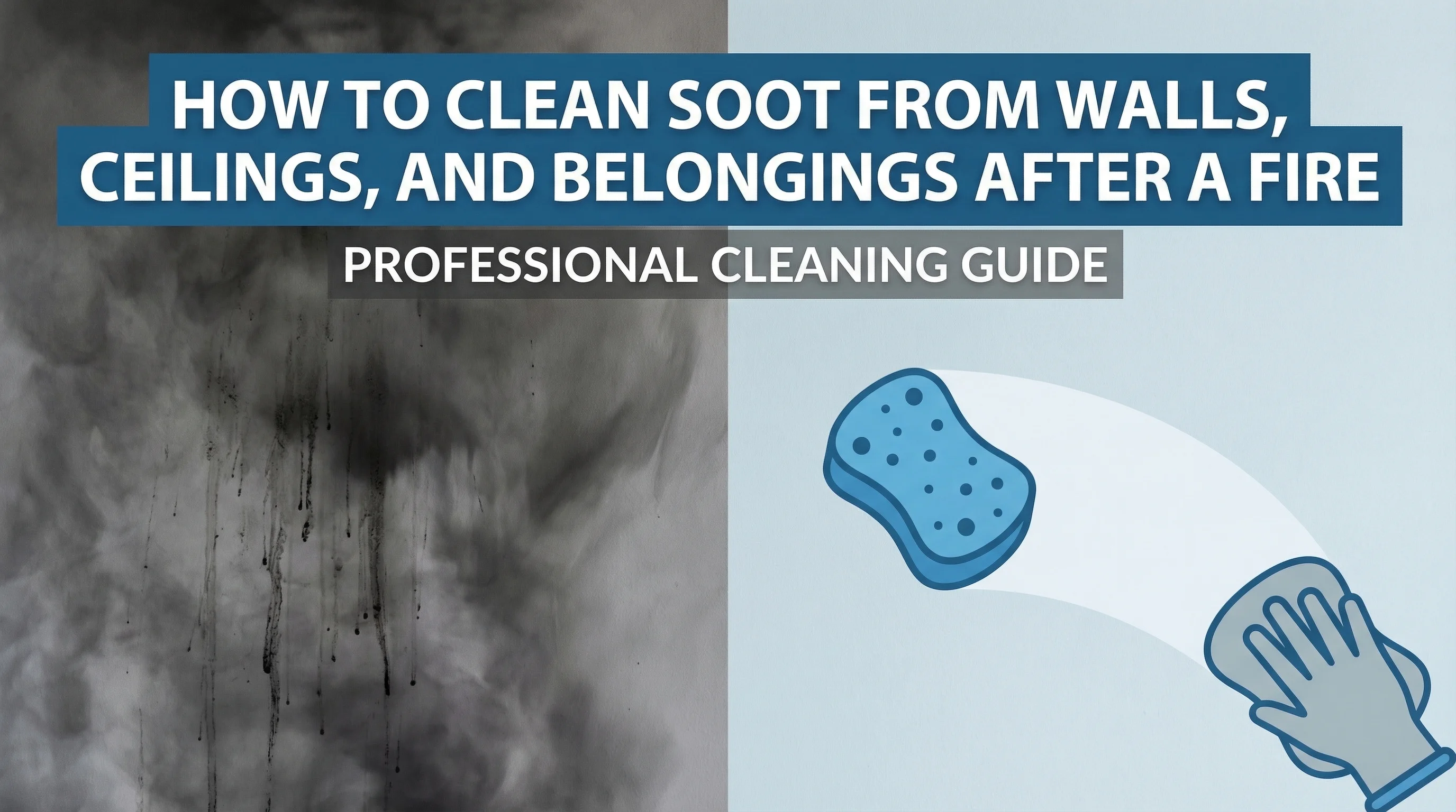 How to Clean Soot From Walls, Ceilings, and Belongings After a Fire