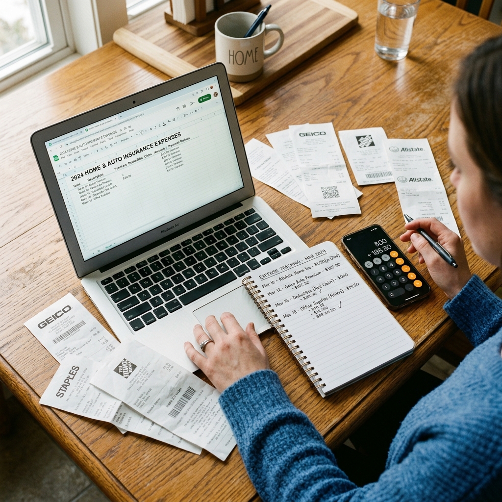 Receipts and expense documentation for an additional living expenses insurance claim