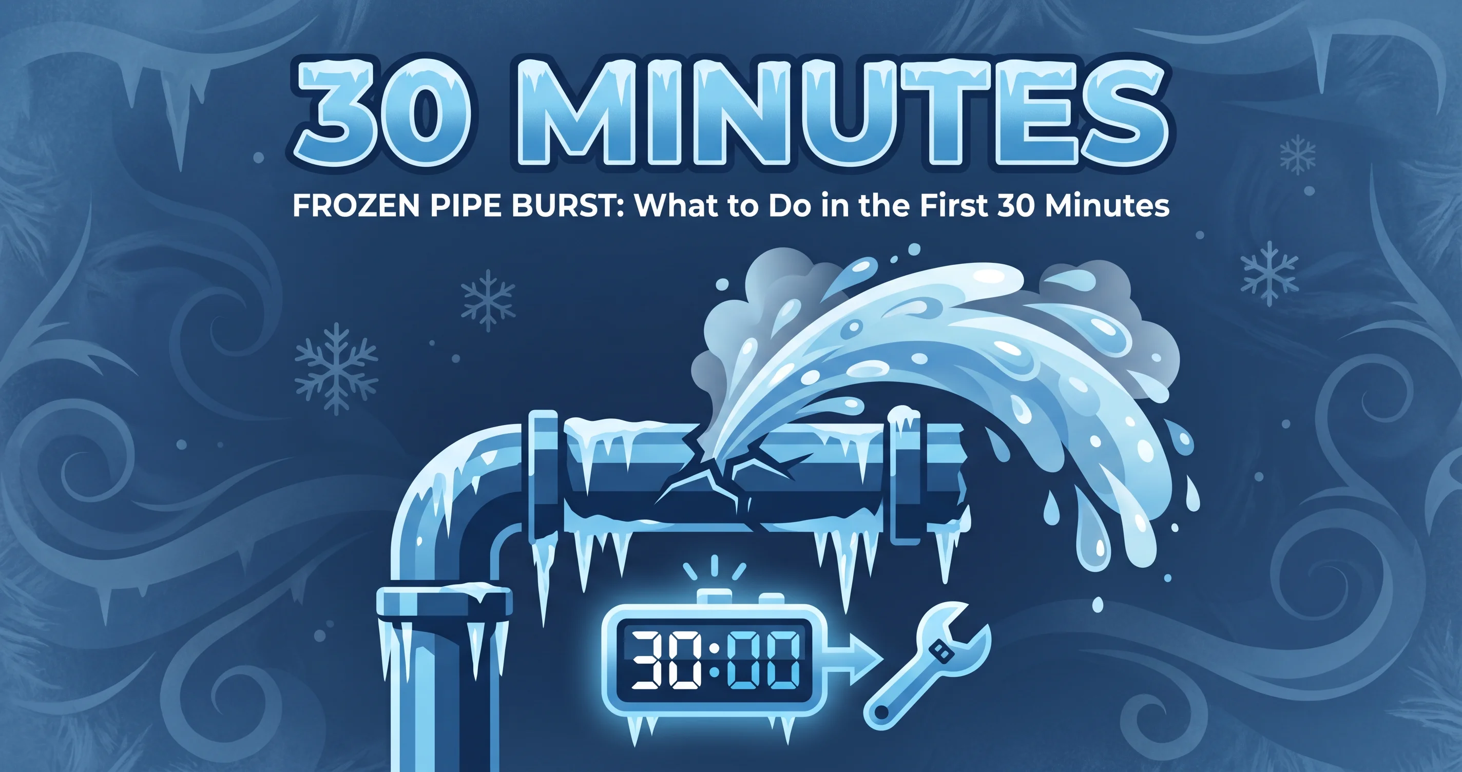 Frozen Pipe Burst: What to Do in the First 30 Minutes