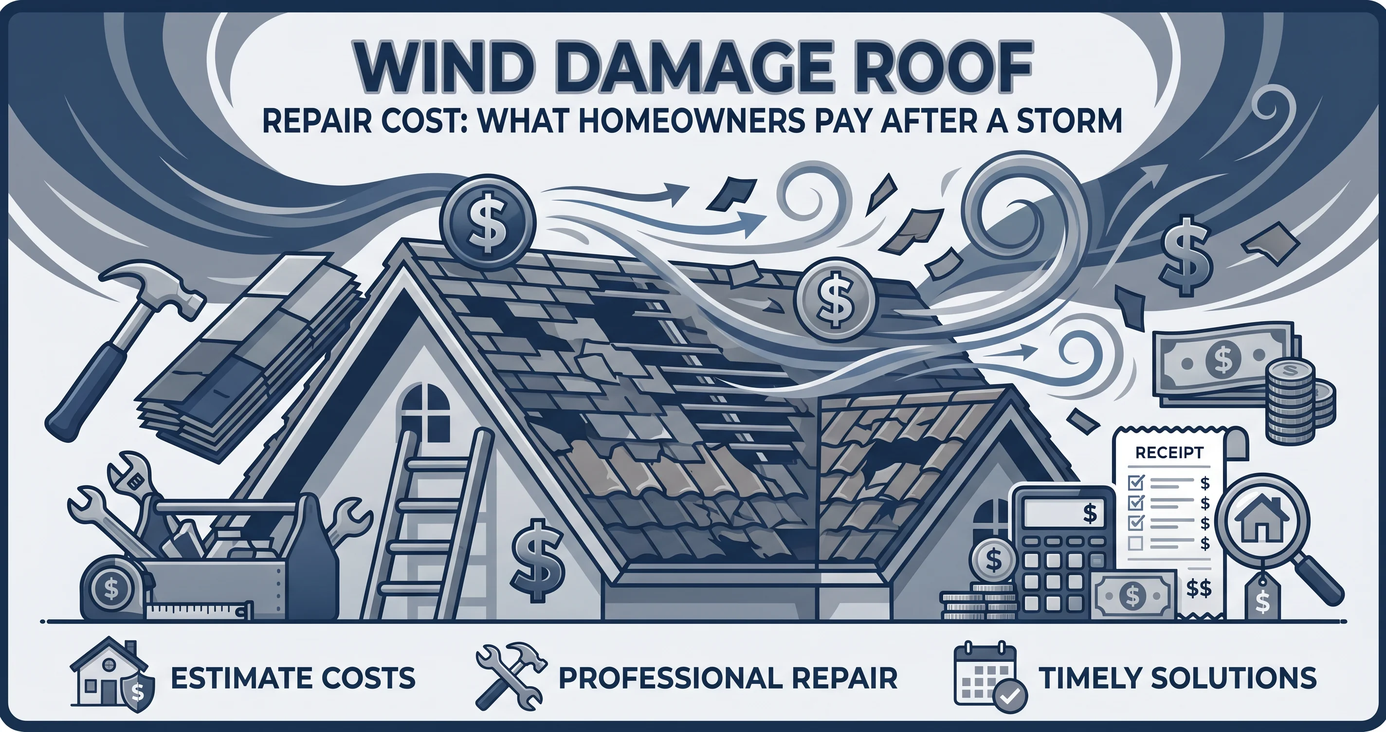 Wind Damage Roof Repair Cost: What Homeowners Pay After a Storm